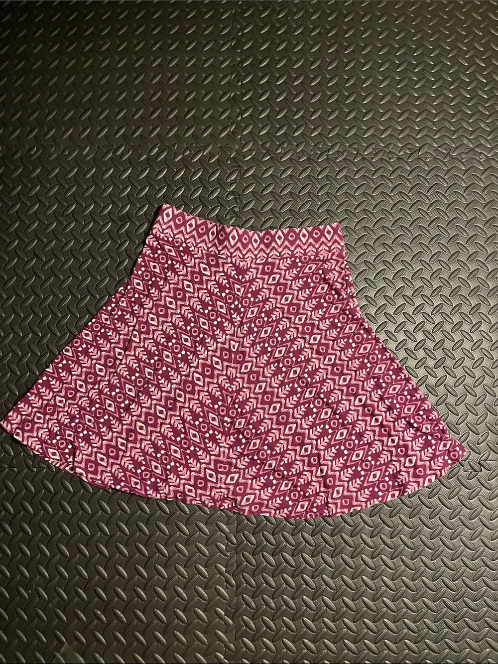 LOFT Fuchsia Geometric A-Line Skirt